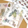 Autocollants adhésifs 6 feuilles Kawaii Washi Papier Autocollant Animal Plante Baleine Journal Scrapbooking Cahier Décoratif Papeterie Fournitures 230707