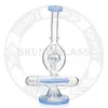 Rose Dab rig recycleur narguilé en ligne perc Dounts pipe à eau en verre Bong Rigs cadeaux 14.4mm joint de haute qualité