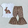 Clothing Sets Easter Floral Spring Summer Ruffle Puff Short Sleeve Pants Set Girls Kids Boutique Clothes Toddler Children