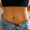 Simple été torsadé taille Chian pour femmes Sexy ventre nu ceintures femme mode bijoux corps ventre chaînes danse accessoires