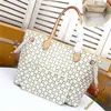 Neverfulls designer the Tote Bag Beige Monograms Brown Flower Shoulder Bags Luxurys Designer Damier Handbags with Removable Clutch purse Top quality women totes