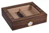 Przenośne podróżne cygaro Humidor drewniane pudełko na cygara z nawilżaczem higrometr Humidors etui na cygara miernik wilgotności urządzenie nawilżające