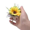 Decorative Flowers Roses Sunflowers Silk Wrist Bride And Groom Corsage For Boutonnieres Marriage Wedding Supplies Christmas Gift