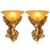 Wall Lamp European Angel Golden Luxury Lamps E14 Bulb Led Indoor Lighting Bedside Art