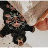 Tapis Medicci Home Boho Blooming Black Bear Tapis en forme d'animal touffeté à la main Tapis Artisanal Craft Marocain Paillasson 80x120cm 230710