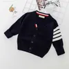 Cardigan Kids Striped Knitting Sweater Autumn Winter Boy Girl Pullover Children Soft Clothes Boys Tops Outfit Clothing 221031 L230710