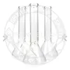 10 inches classic beaker bong hookah clear straight tube glass smoking water pipe dab rig 14.4 mm joint
