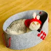 Nieuwjaars kattenbed, feestelijk kattennest voor binnenkatten, huisdierbed voor kleine honden katten