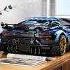 Soldier 3811PCS Technical 1 8 Blue SVJ Sport Car Building Blocks Assemble Bricks Vehicle Toys Birthday Gifts For Boyfriend Kids 10520 230710