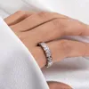 Med sidostenar AnuJewel 3 5mm D Färg Bröllopsband Dam Ring Ringar 925 Sterling Silver För Män Anpassade Smycken 230710