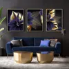 Pinturas Art Painting Nordic Living Room Decoration Picture Black Golden Plant Canvas Poster Print Modern Home Decor Abstract Wall 230707