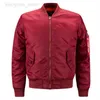 Мужские куртки сплошной цвет классический MA1 Bomber Jacket Spring Awumn Men Flight Pilot Baseball Jackets Пара уличная одежда для уличной одежды мужское пальто HKD230710