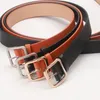 Belts PU Leather Belt For Women Square Pin Buckle Black Jeans Pants Vintage Strap Female Designer Waistband