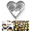 Moldes para assar 5/10 unidades Conjunto de moldes para biscoitos em forma de coração Doce gota de aço inoxidável