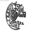 Wanduhren für die Küche, inspiriert vom Herz der Familie, Vinyl-Schallplattenuhr, modernes Design, Vinyl-Wandmontage, Küchendekoration, geräuschloses Timing, Z230712