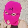 Gorro/Borros de Caveira Balaclava 3 Buracos Máscara Facial Esqui Chapéu de Inverno Personalidade Bordado Tático Cs Gorro à Prova de Vento Boné Quente Unissex de Malha J230710