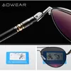 Sunglasses AOWEAR Brand Designer Aviation Men Polarized Retro Pilot Glasses Man Classic Driver with Case de sol 230707