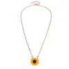 Pendant Necklaces Sunflower Clavicle Necklace For Women Gold Color Chain Small Daisy Pearl Collar Zircon Jewelry Gift