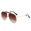 Sunglasses Fashion Pilot Tea Lens Women 2023 Quality Big Frame Shades Unisex Peach Oversized Glasses