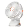 Electric Fans 1200mAH Portable Desktop Fan Mute with Clip Small Desk Desktop Table Fan with Light Rechargeable for Bedroom Table Office