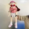 Lalki 60cm Giant Feebee Jeffy Puppet pluszowy kapelusz gra zabawka chłopiec dziewczyna kreskówka pacynka pluszowa lalka Talk Show rekwizyty na przyjęcia prezent na boże narodzenie 230707