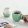 Wine Glasses Lucky Cat Portable Tea Mug Travel Set For Business Trip Single Person Carry Water Cup Filter Quickly Brew Utensils Drinkware 230710