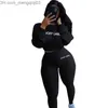 Damen-Trainingsanzüge, Damen-Trainingsanzüge, Lucky Lable, Buchstabendruck, Rippenstickerei, zweiteilige Damen-Outfits, einfarbig, sexy, bauchfreie T-Shirts und Hosen, Damenanzüge Z230710