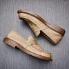 Scarpe eleganti 2023 Mocassino autunnale da uomo Mocassini slip-on in vera pelle Uomo fatto a mano Scarpa formale da lavoro casual Morbida e traspirante