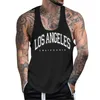 Men's Tank Tops Fitness Clothing Los Angeles American Vintage Training Singlets Bodybuilding Top Mens Muscle Sleeveless T Shirt Sports Vest