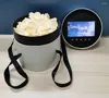 Emballage cadeau personnalisé mariage rond fleur emballage boîte numérique 7 pouces écran LCD vidéo boîtes de voeux pour la fête d'anniversaire Saint Valentin