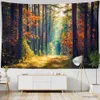 Tapisseries personnalisable tenture murale couvre-lit décor à la maison ensoleillé belle forêt Nature paysage tapisserie R230710