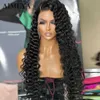 Nxy Black Deep Curly Wigs для женщин Синтетическое кружево переднее парик