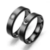 Cluster Rings 6mm Moon Sun Ring Star Couple Titanium Steel Love Finger dla mężczyzn i kobiet