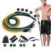 Fasce di resistenza 11PCS / Set Fasce di resistenza Palestra Fitness Yoga Tirare la corda Fasce elastiche Allenamento Crossfit Bodybuilding Muscoli Esercizio Pilates HKD230710