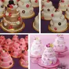 Pişirme kalıpları mini 3 katmanlı kek tavası ev doğum günü diy puding cupcake kalıp alüminyum alaşım kurabiye çikolata kalıp jöle