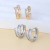 Womens Huggie Earings Hoop High quality Clip on gold Plateed Earring Cool korean Style Ear ring with Fashion Women