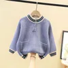 Pullover Baby Boy Knit Toddler Boys Cardigan Kids Knusted Sweater Infant Spring Cloths Tops 4-13 Years Y1024 L230710