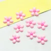 Dekorativa blommor 50 st Resin Falt Back Baby Rosa Daisy Blommor|Hartsblomma Scrapbooking Material|Blommor Cabochons|17mm