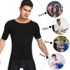 Kroppsformare för män Herr Body Shaper Toning T-shirt Bantning Shapewear Korrigerande hållning Magkontroll Kompression Man Modellering Underkläder Korsett 230710