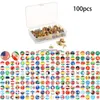 ネイルズP82A 194 PCS National Flag Tack Pushpin for Pos Picture Maps Bulletin Board 230707