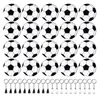 Jewelry Pouches Soccer Acrylic Keychain Blanks Kit Include 20 With Tassels Rings Set Party Favors