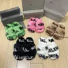 2023AW Womens Letter Cotton Slippers Designer Slippers Home Indoor Casual Slipper Fashion Large Letter Flat Shoes