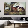 Landscape Canvas Art Mares and Foals George Stubbs Painting Horses Handmade Famous Artwork Home Decor