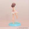 Action Toy Figures 23CM Anime Figure Misaka Mikoto Majutsu Index Sexy Cute White Swimsuit Standding Model Dolls Toy Gift Material