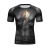 Märke Pikétröjor Herr Compression T-shirts Långa Kortärmade Jogging Tees 3D Armor Fitness Tights BJJ MMA Gym Träning Rashguard Toppar 230710