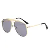 Zonnebril Fashion Pilot Tea Lens Dames 2023 Kwaliteit Big Frame Shades Unisex Perzik Oversized Bril