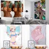 Tapices Domo Cámaras Personalizable Mágico Ciencia ficción Bohemio Hippie Mandala Arte Sala de estar Dormitorio Decoración para el hogar Chica desnuda animada Tapiz R230714