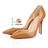 Dress Shoes Designers Styles Heels Women Luxury High Heel 6CM 8cm 10cm 12cm Quality Sole Shoe Round Pointed Toes Pumps Bottom Wedding Party Red-Bottoms Sneakers