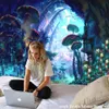 Other Event Party Supplies Psychedelic Mushroom Mandala Tapestry Wall Hanging Bohemian Gypsy Tapiz Witchcraft 230707