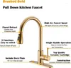 Kitchen Faucets Top Quality 304 Stainless Steel Single Handle Pull Down Out Mixer Deck Mounted Faucet For Sink